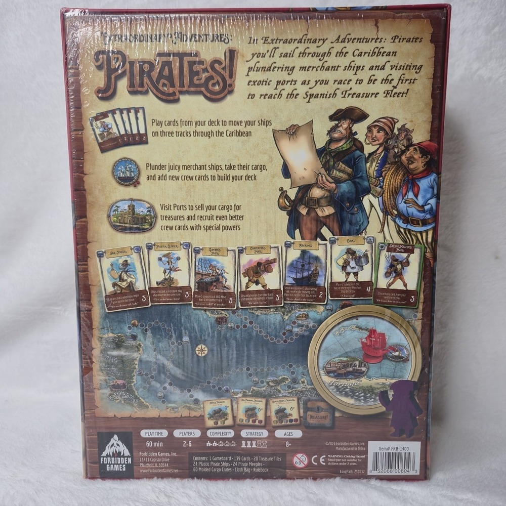 Extraordinary Adventures Pirates Board Game by 2019 Forbidden Games New Sealed - Picture 2 of 5